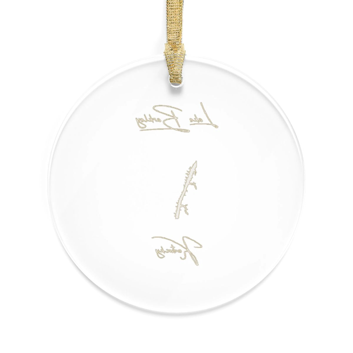 Kentucky Lake Barkley Tree Ornament other position view from back round.webp