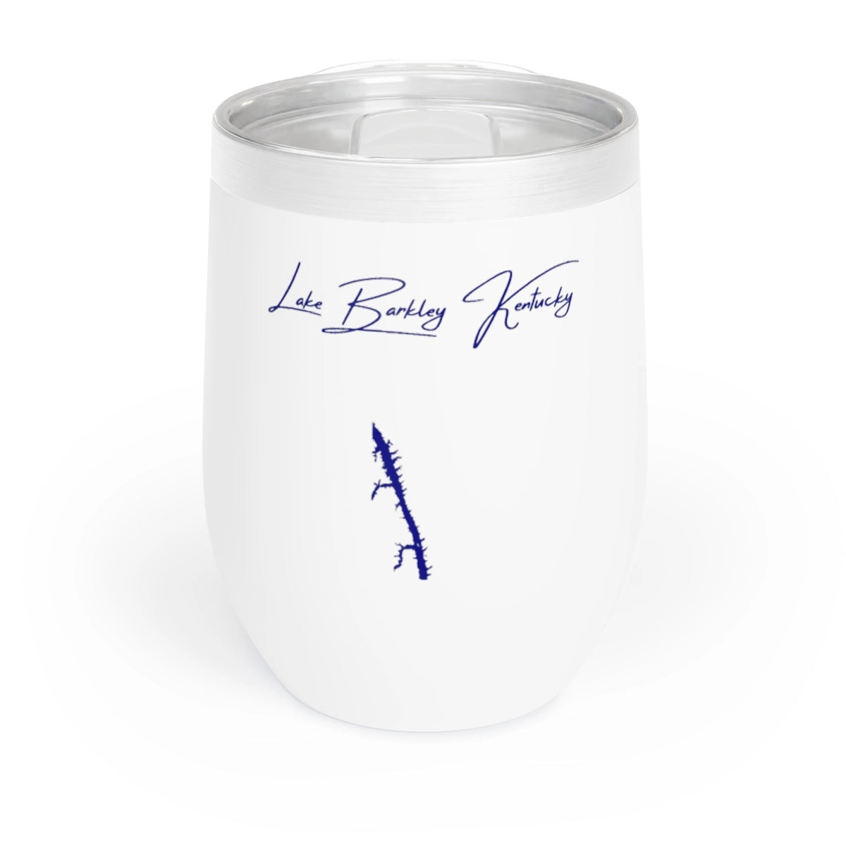Kentucky Lake Barkley Wine Tumbler front position view from front white.webp