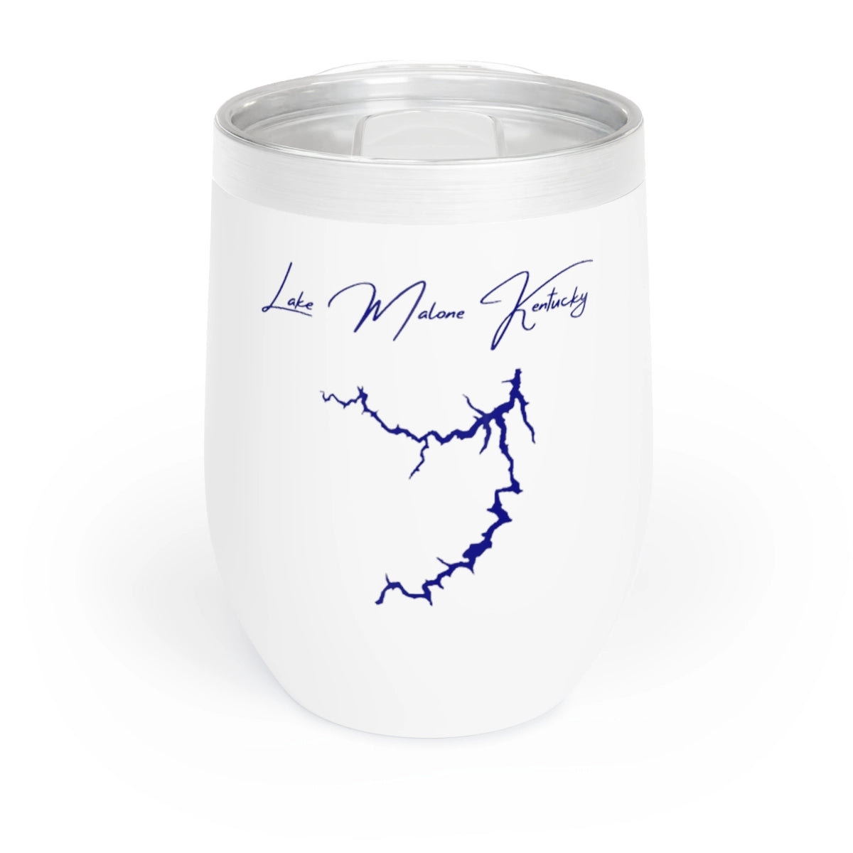Kentucky Lake Malone Wine Tumbler front position view from front white.webp