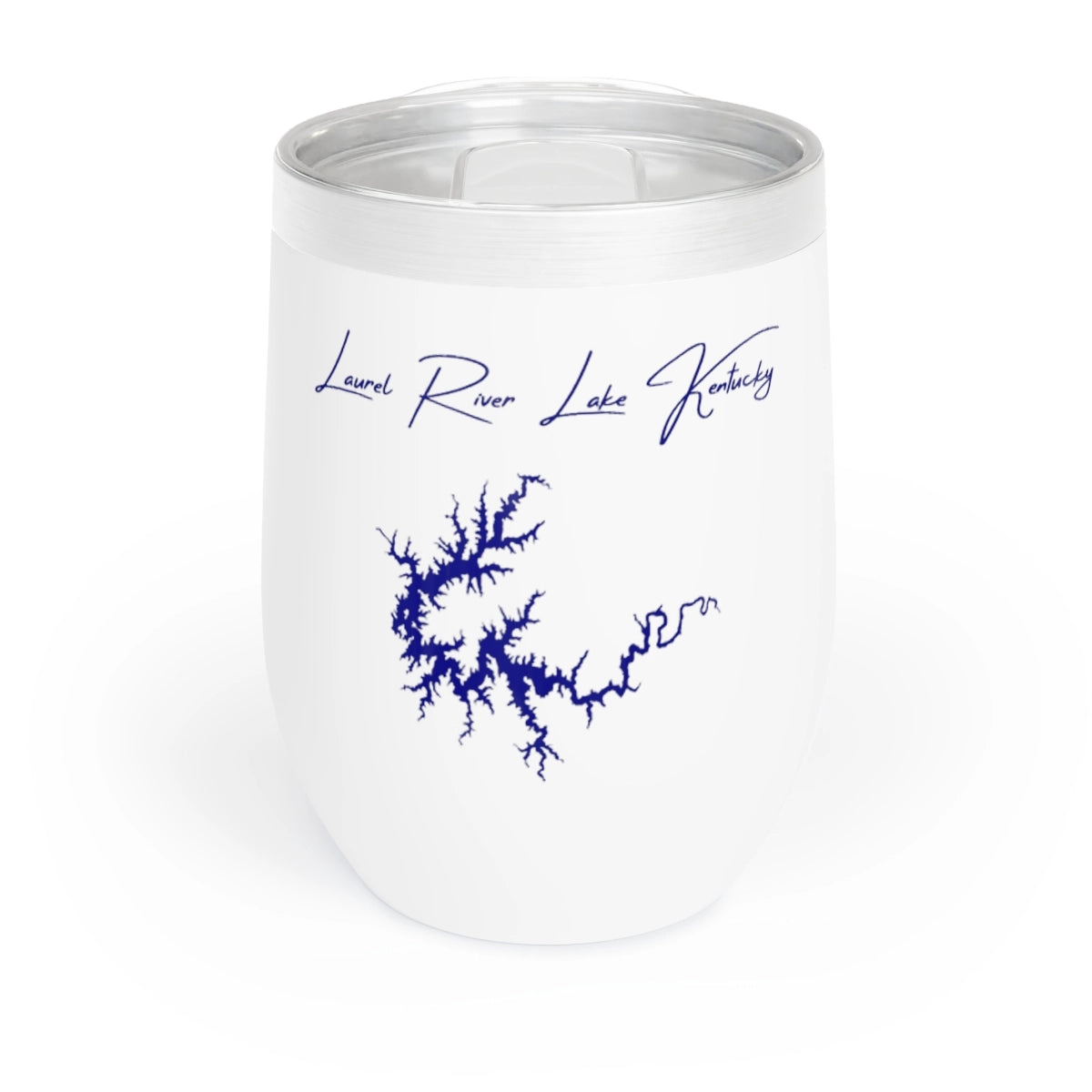 Kentucky Laurel River Lake Wine Tumbler front position view from front white.webp