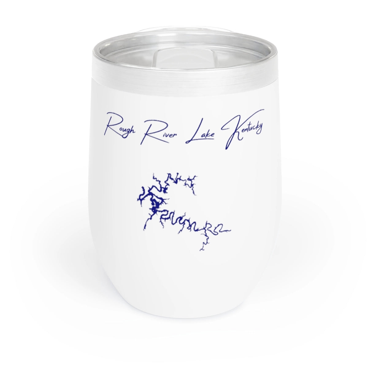 Kentucky Rough River Lake Wine Tumbler front position view from front white.webp