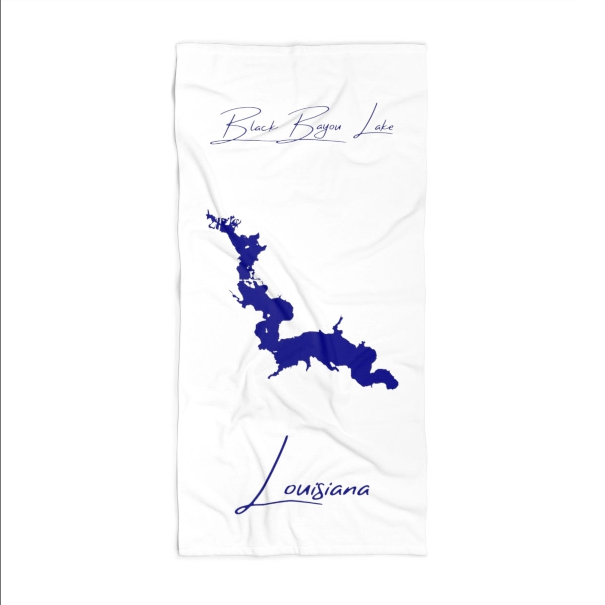 Louisiana Black Bayou Lake Beach Towel front position view from front 36 x 72.webp