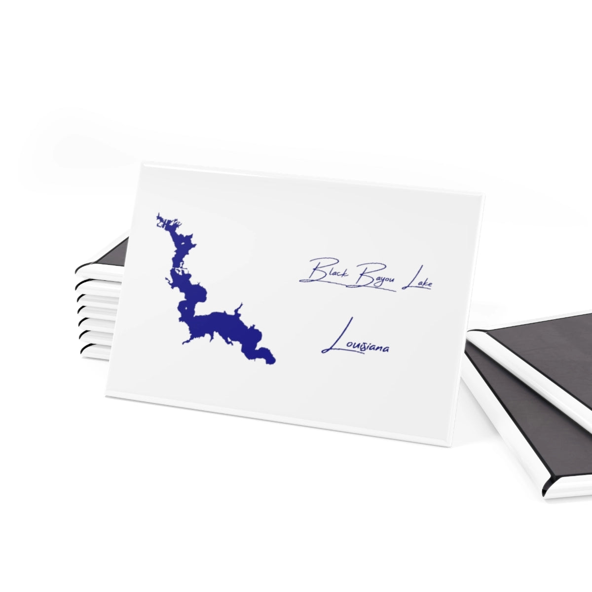 Louisiana Black Bayou Lake Magnet front position view from set 2 x 3.webp