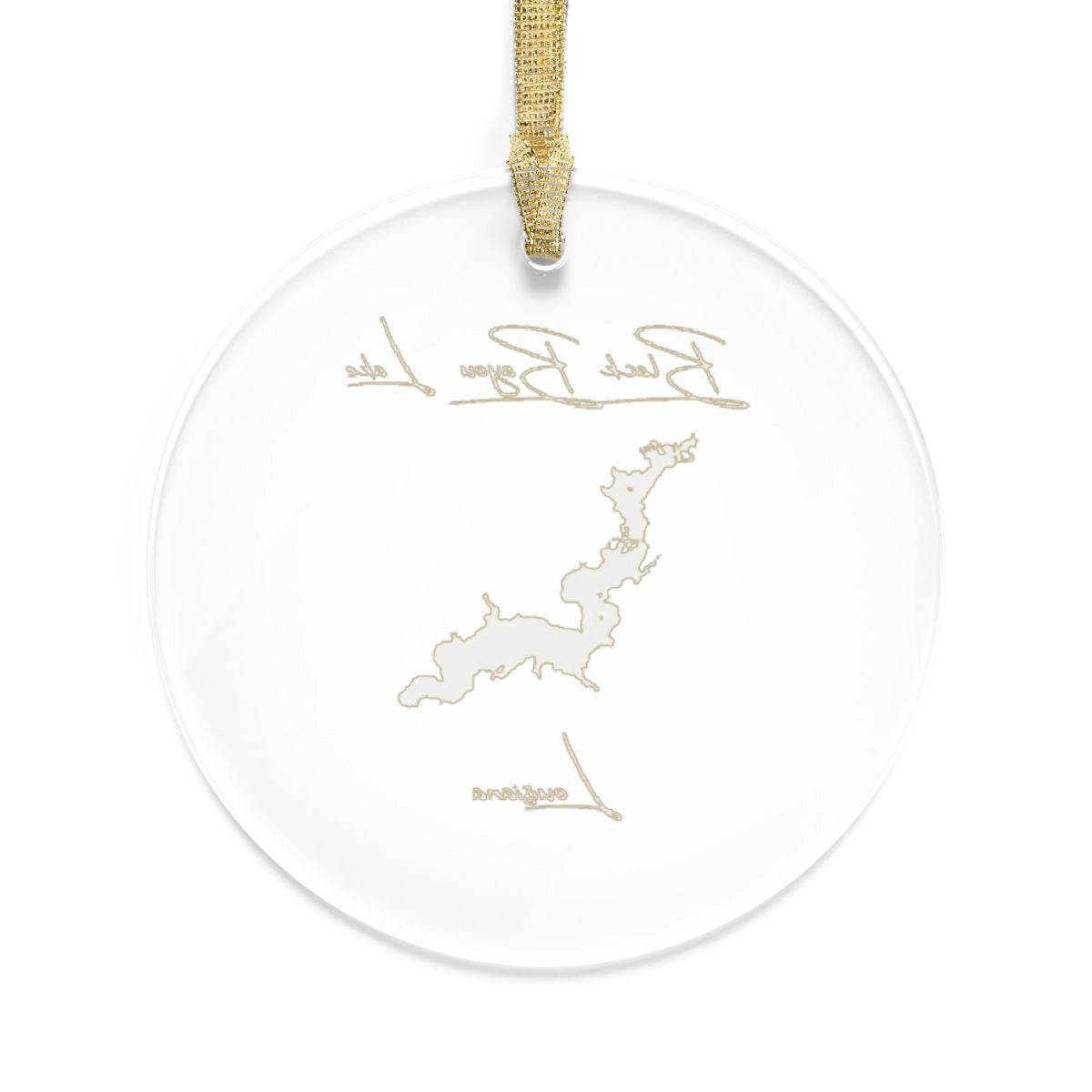 Louisiana Black Bayou Lake Tree Ornament other position view from back round.webp