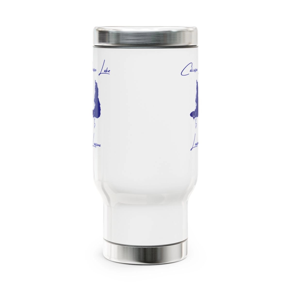 Louisiana Calcasieu Lake Travel Mug other position view from front 14oz.webp