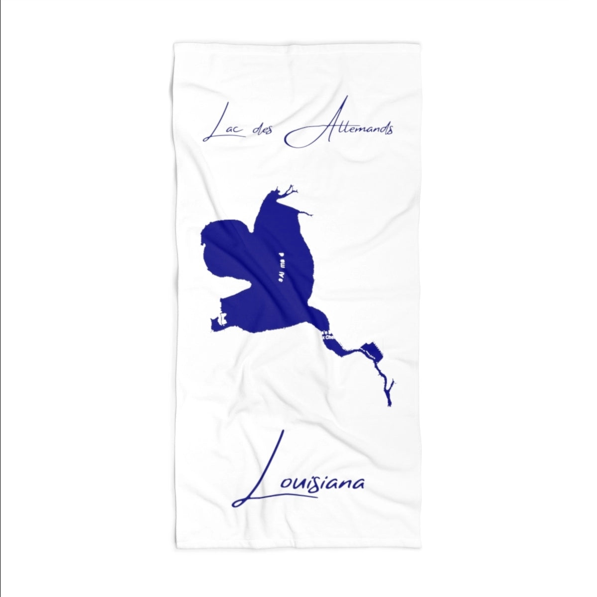Louisiana Lac des Allemands Beach Towel front position view from front 36 x 72.webp