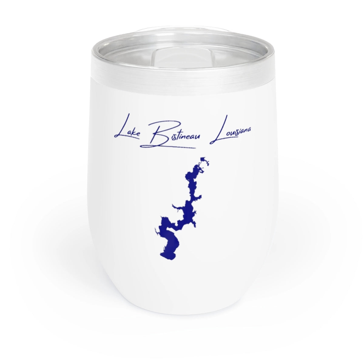 Louisiana Lake Bistineau Wine Tumbler front position view from front white.webp