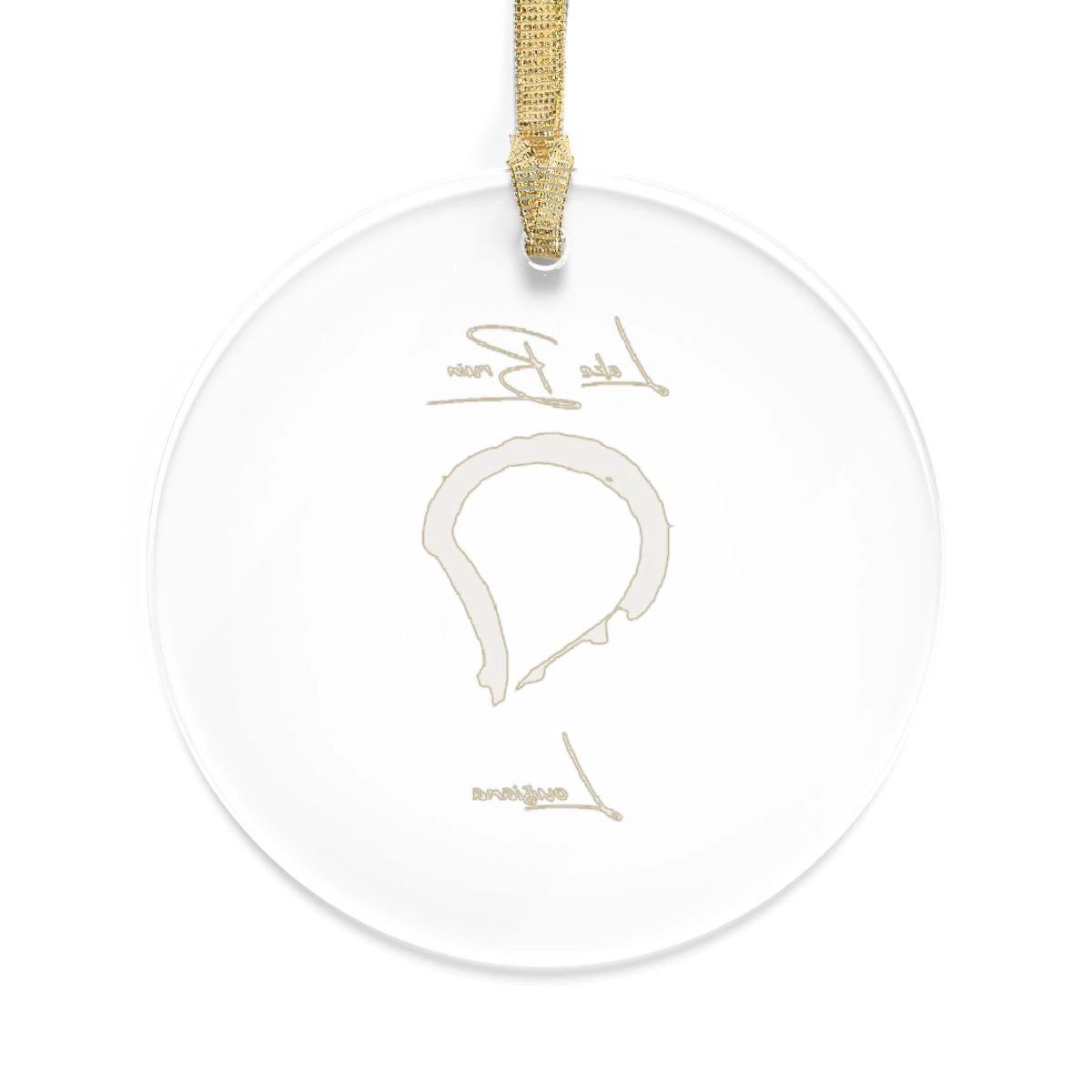 Louisiana Lake Bruin Tree Ornament other position view from back round.webp