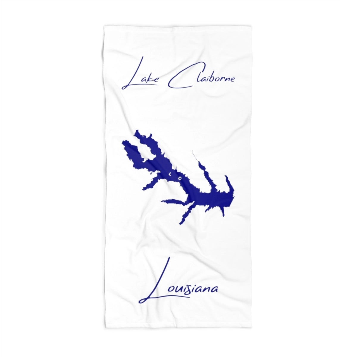 Louisiana Lake Claiborne Beach Towel front position view from front 36 x 72.webp
