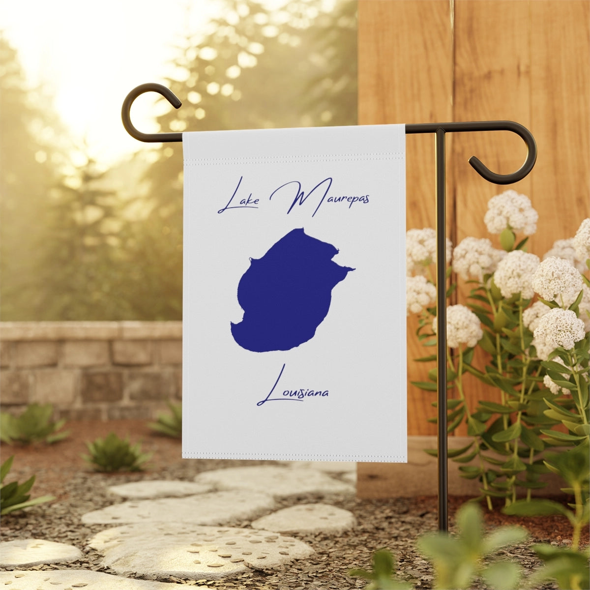 Louisiana Lake Maurepas Garden Banner other position view from context-1 12'' x 18''.webp