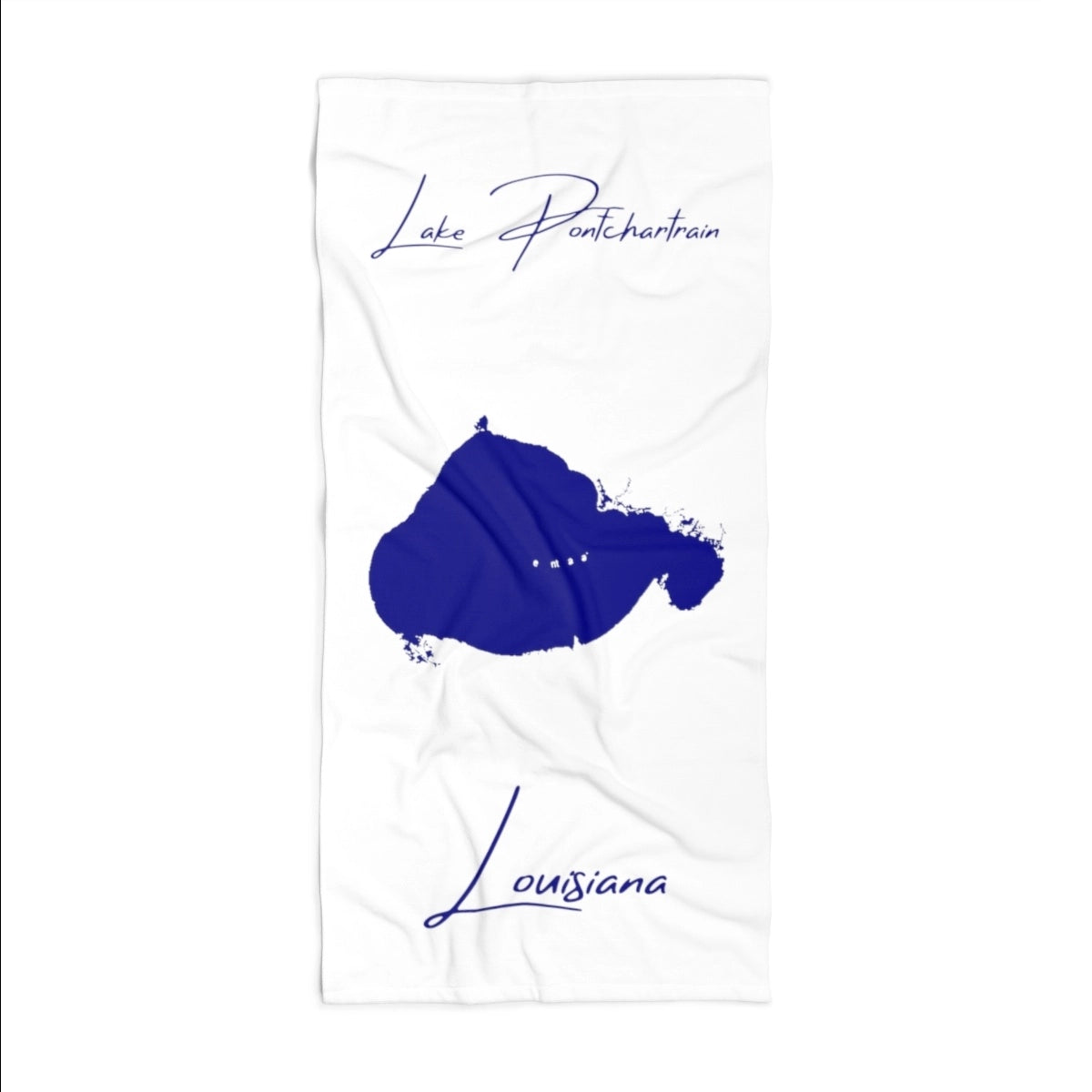 Louisiana Lake Pontchartrain Beach Towel front position view from front 36 x 72.webp