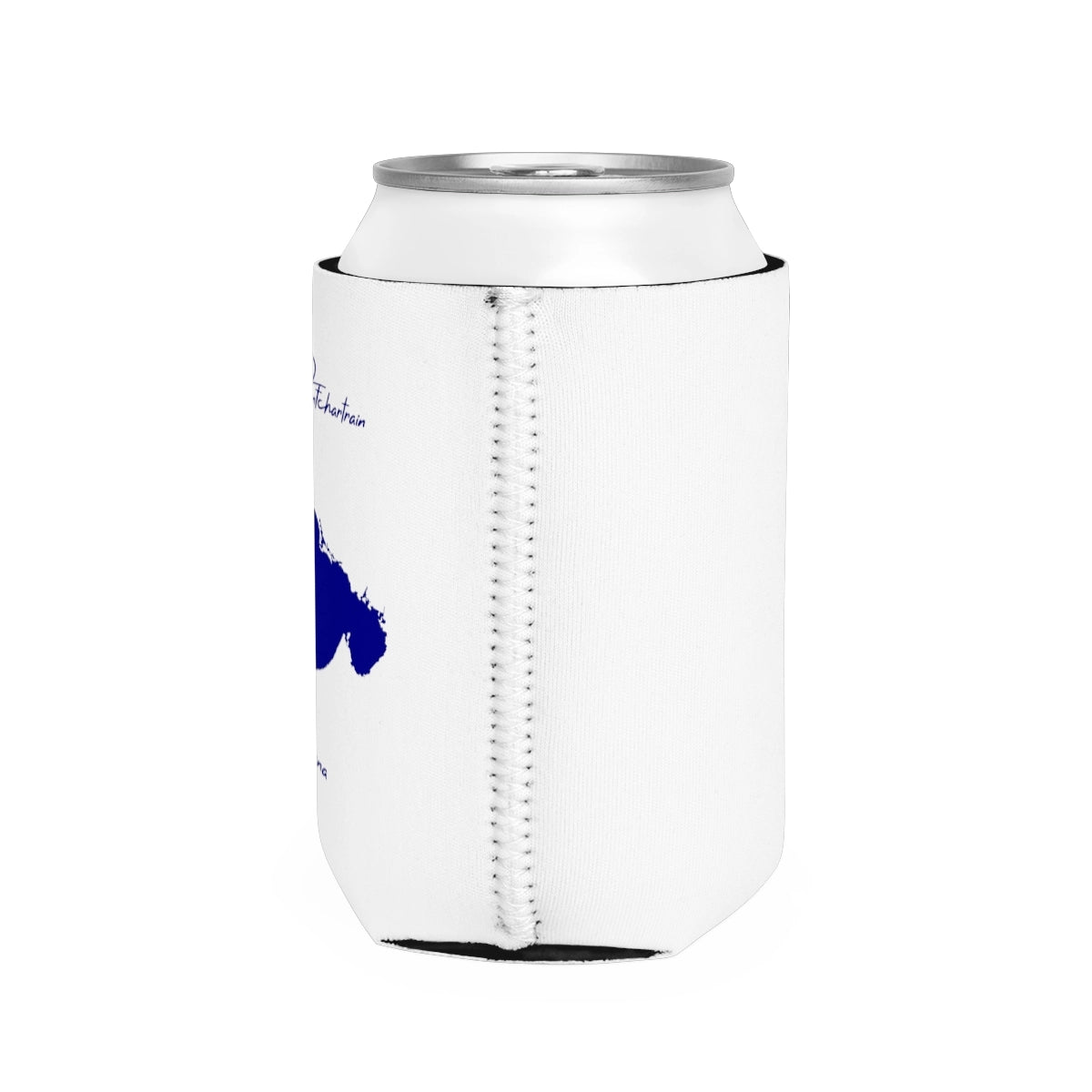 Louisiana Lake Pontchartrain Can Koozie all position view from right white.webp