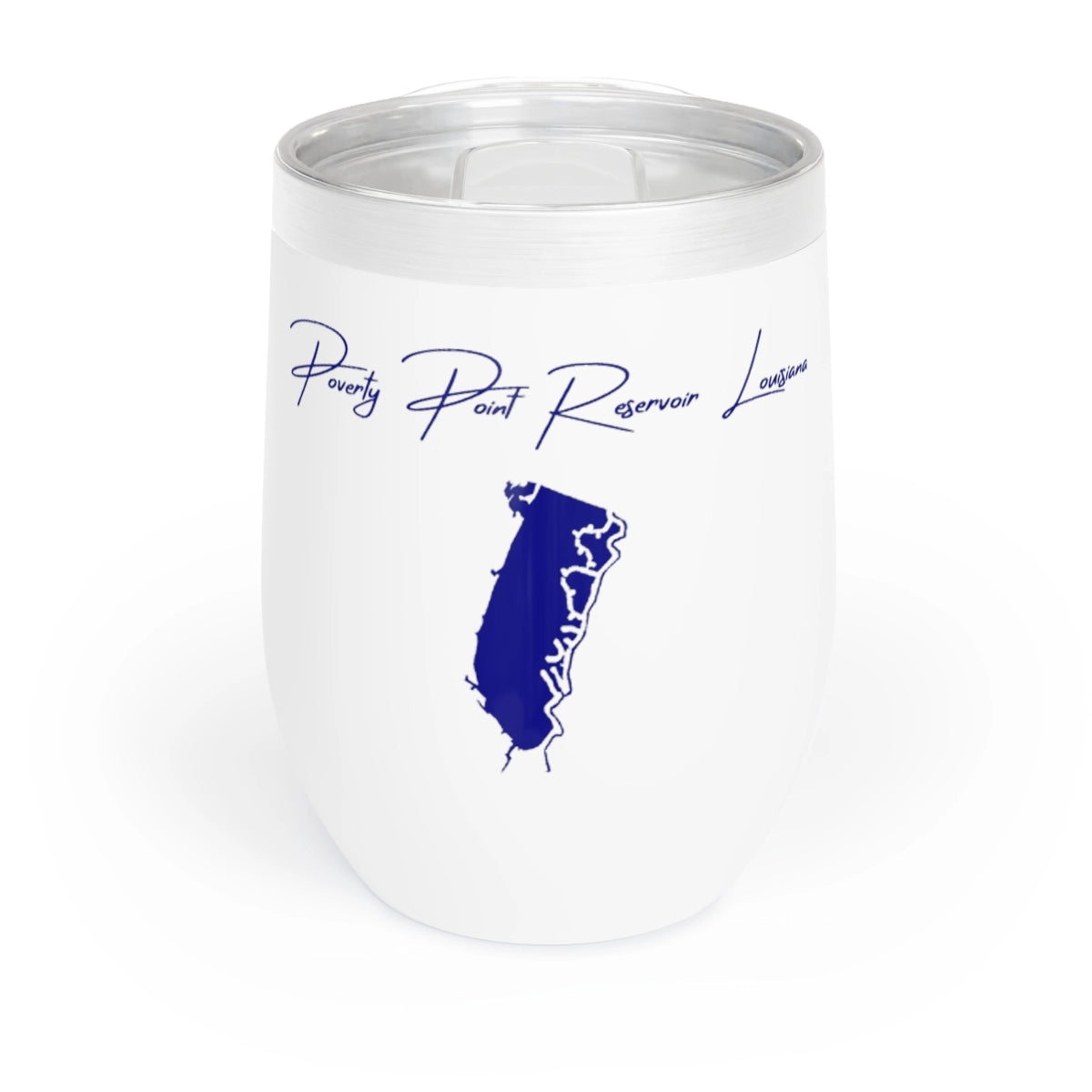 Louisiana Poverty Point Reservoir Wine Tumbler front position view from front white.webp