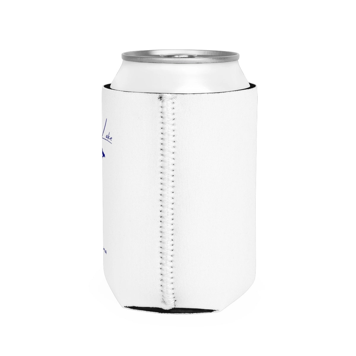 Louisiana Saline Lake Can Koozie all position view from right white.webp
