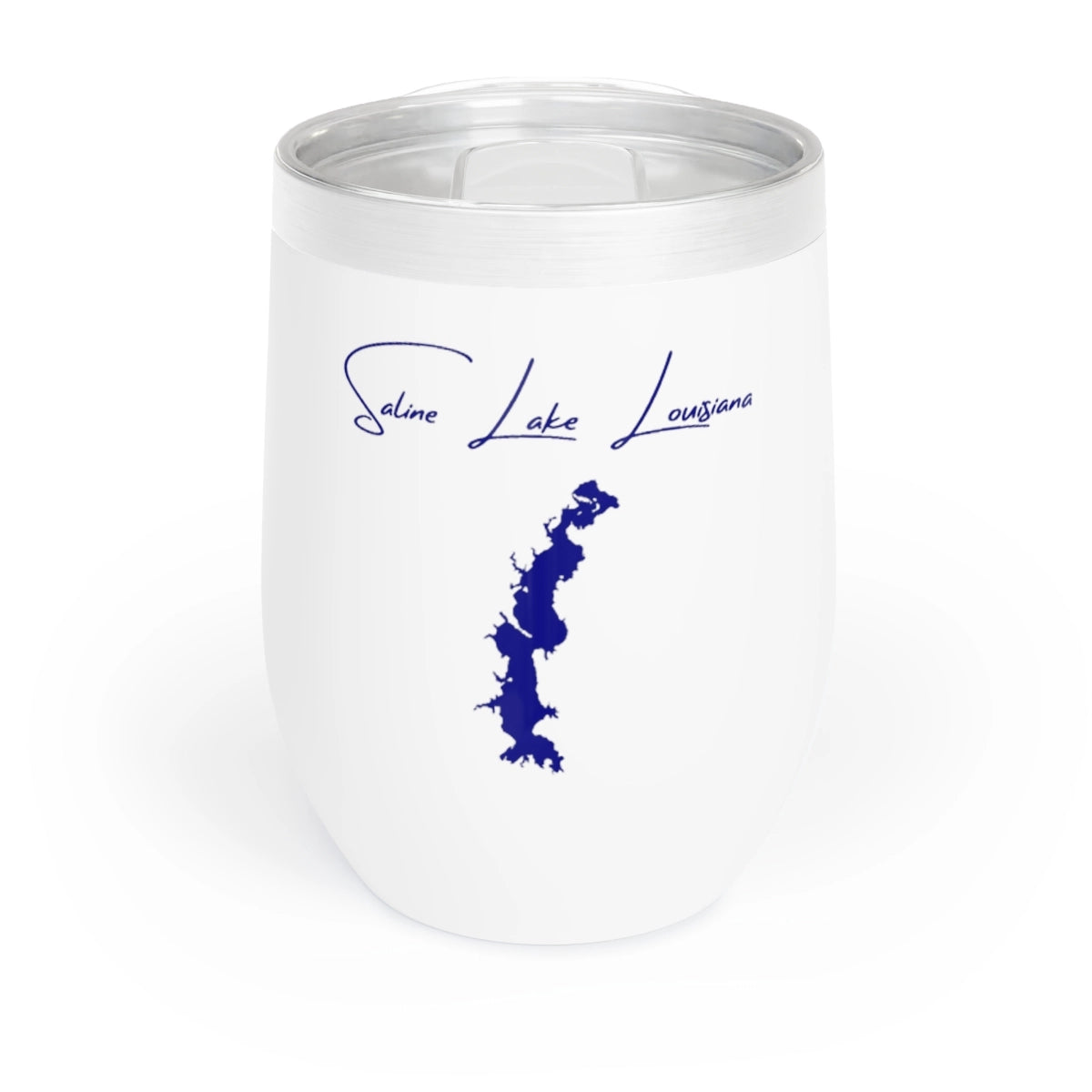 Louisiana Saline Lake Wine Tumbler front position view from front white.webp