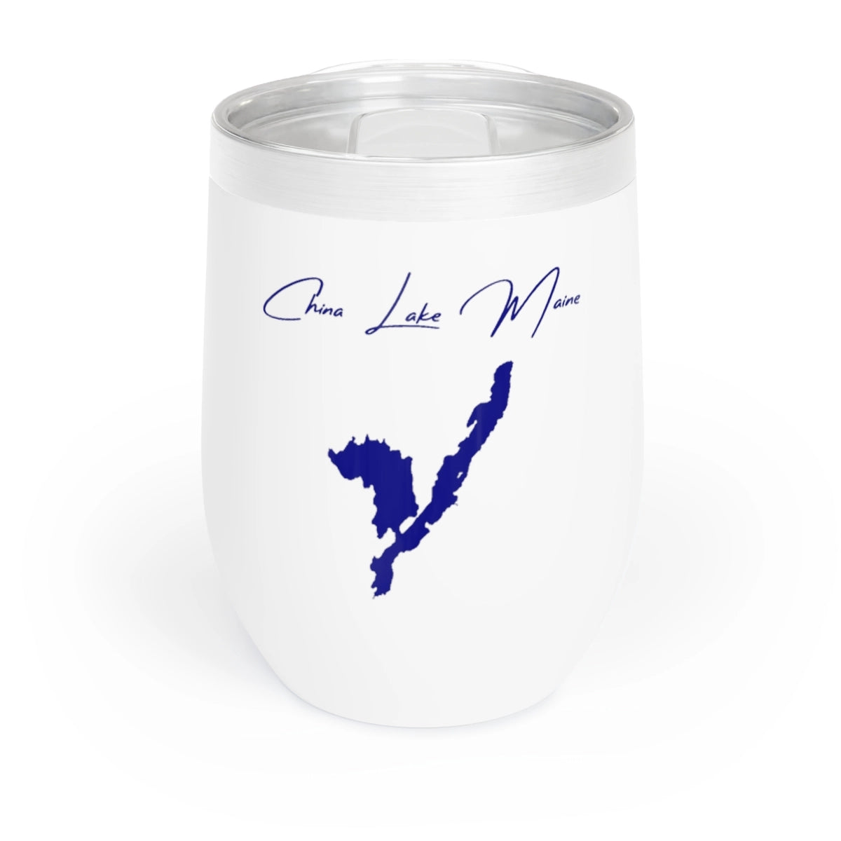 Maine China Lake Wine Tumbler front position view from front white.webp