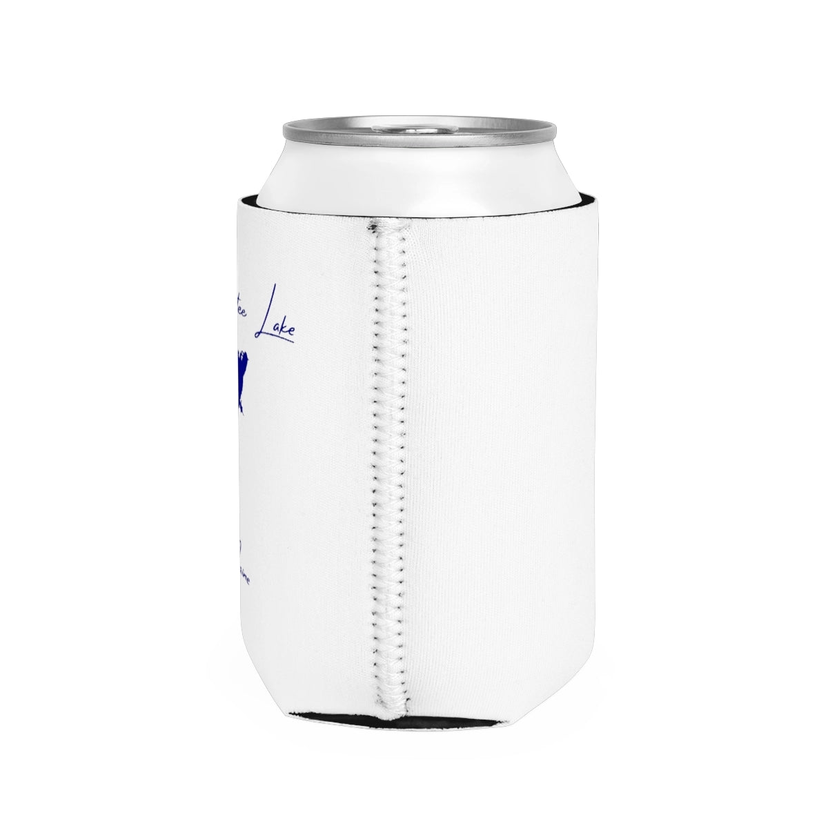 Maine Cobbosseecontee Lake Can Koozie all position view from right white.webp