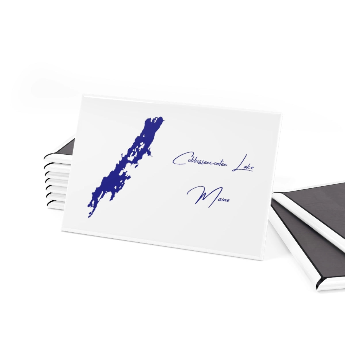 Maine Cobbosseecontee Lake Magnet front position view from set 2 x 3.webp