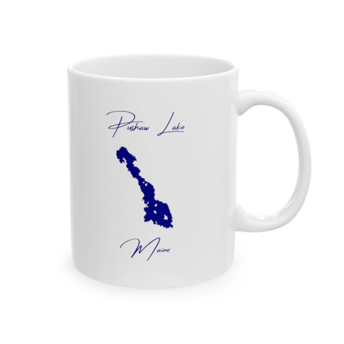 Maine Pushaw Lake Ceramic Mug other position view from right 11oz.webp