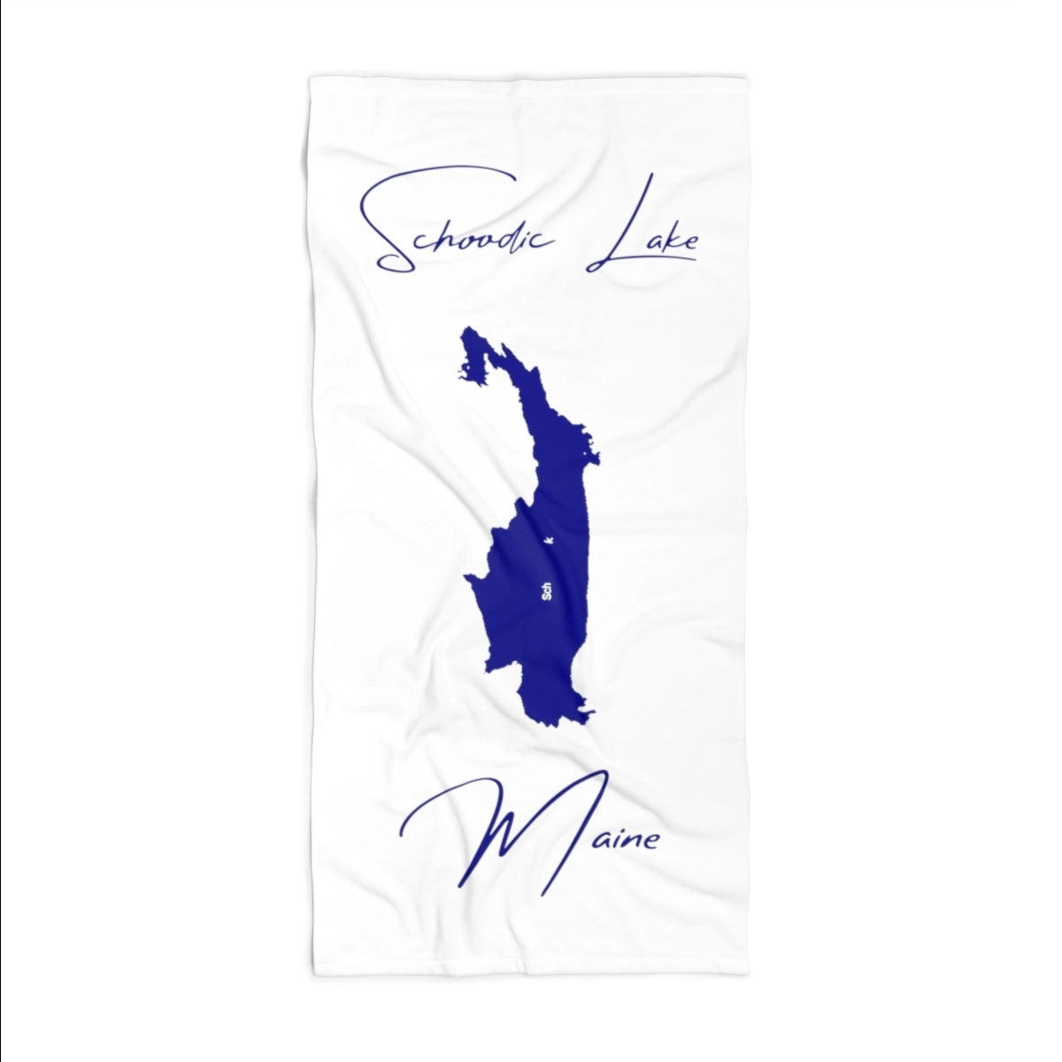 Maine Schoodic Lake Beach Towel front position view from front 30 x 60.webp