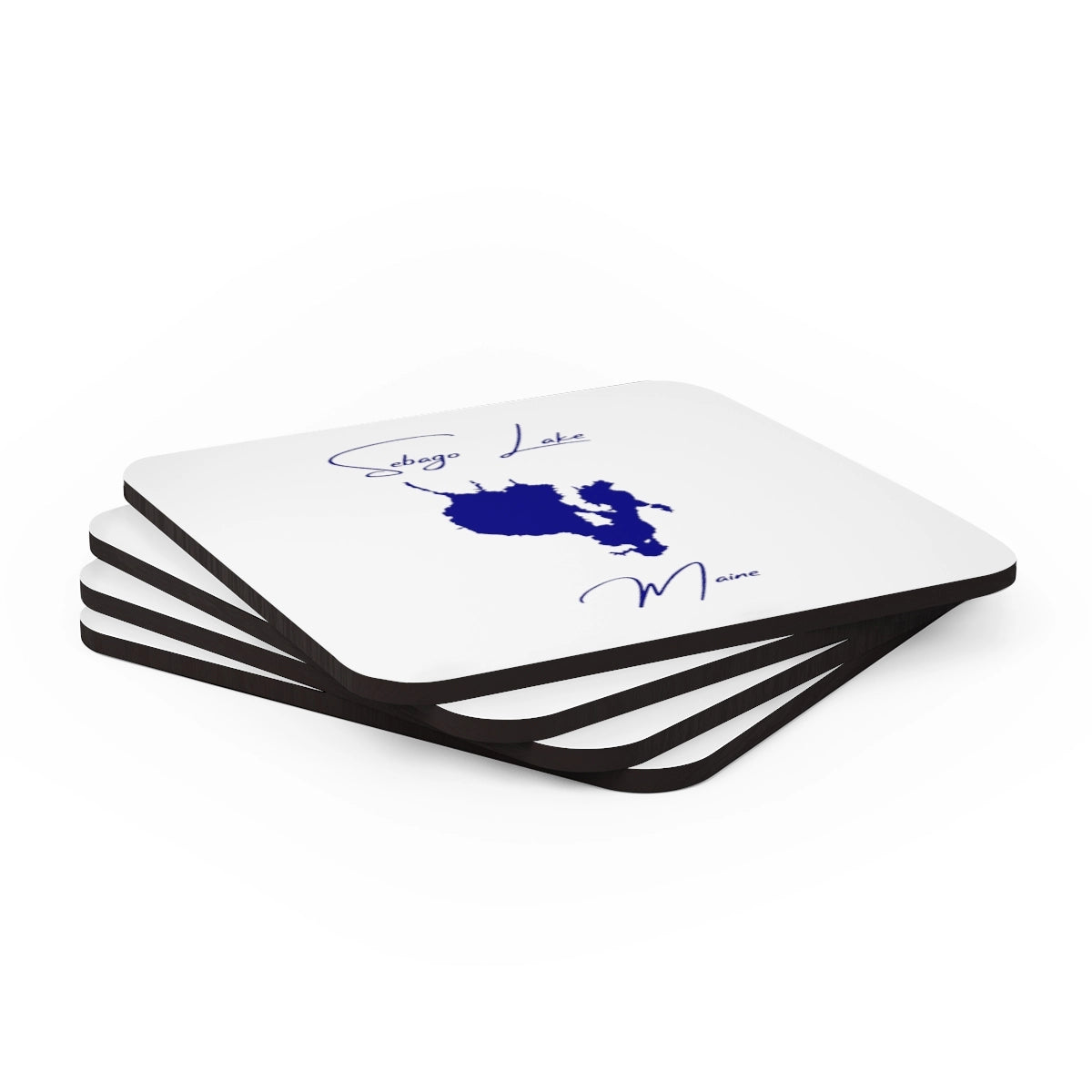 Maine Sebago Lake Coaster Set front position view from stacked 3.75 x 3.75.webp