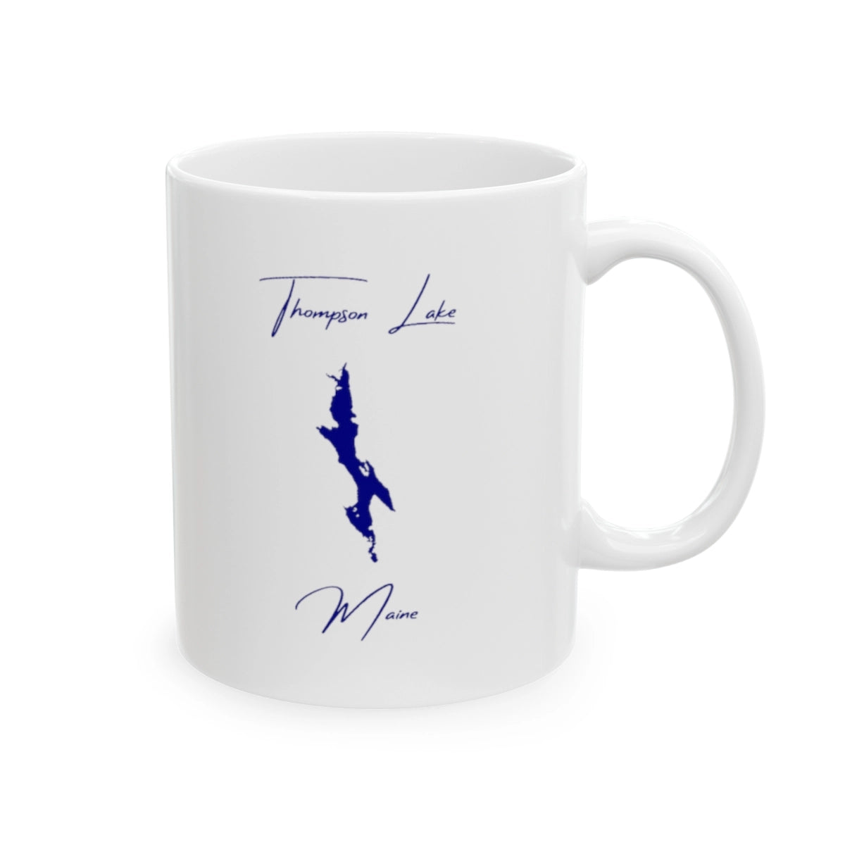 Maine Thompson Lake Ceramic Mug other position view from right 11oz.webp