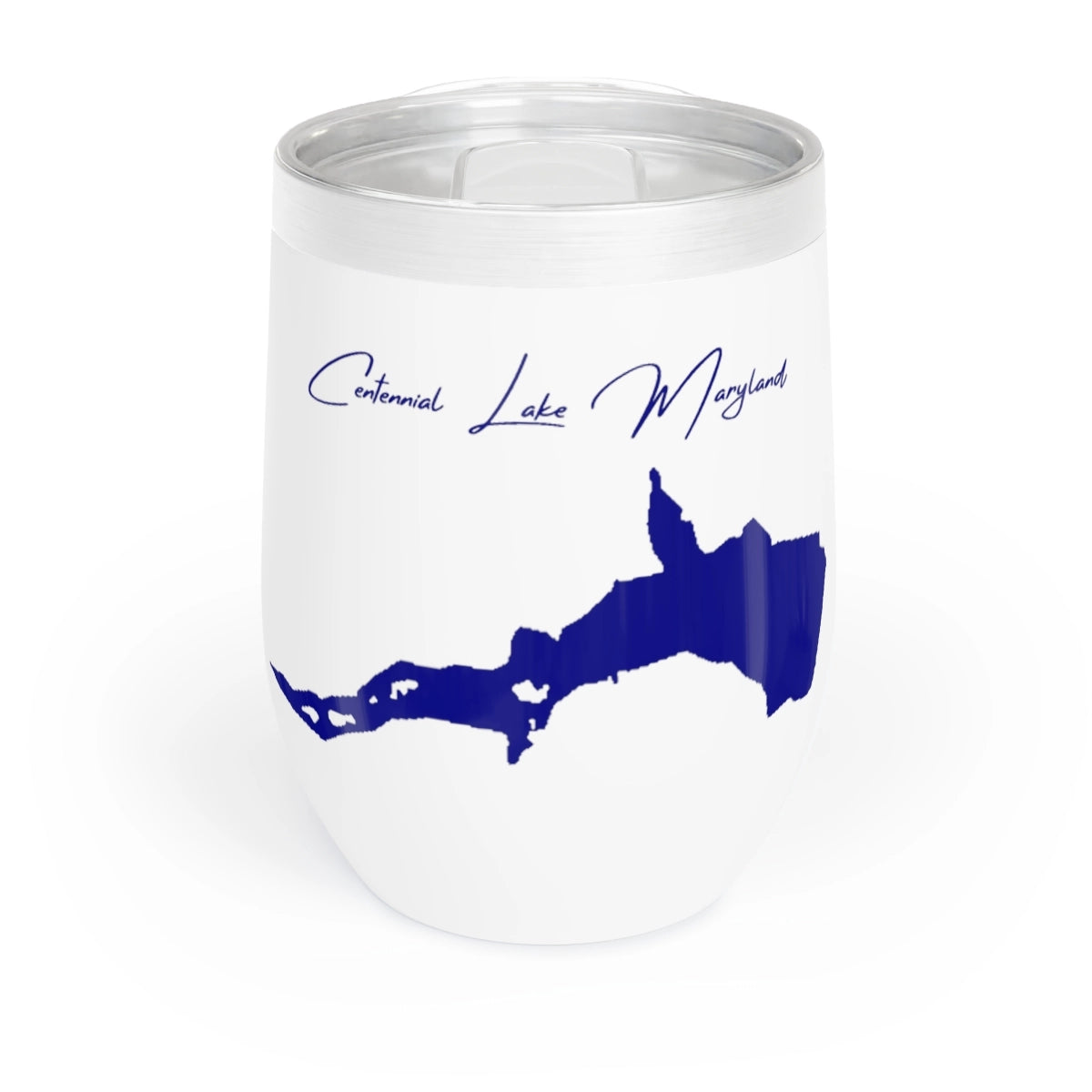 Maryland Centennial Lake Wine Tumbler front position view from front white.webp
