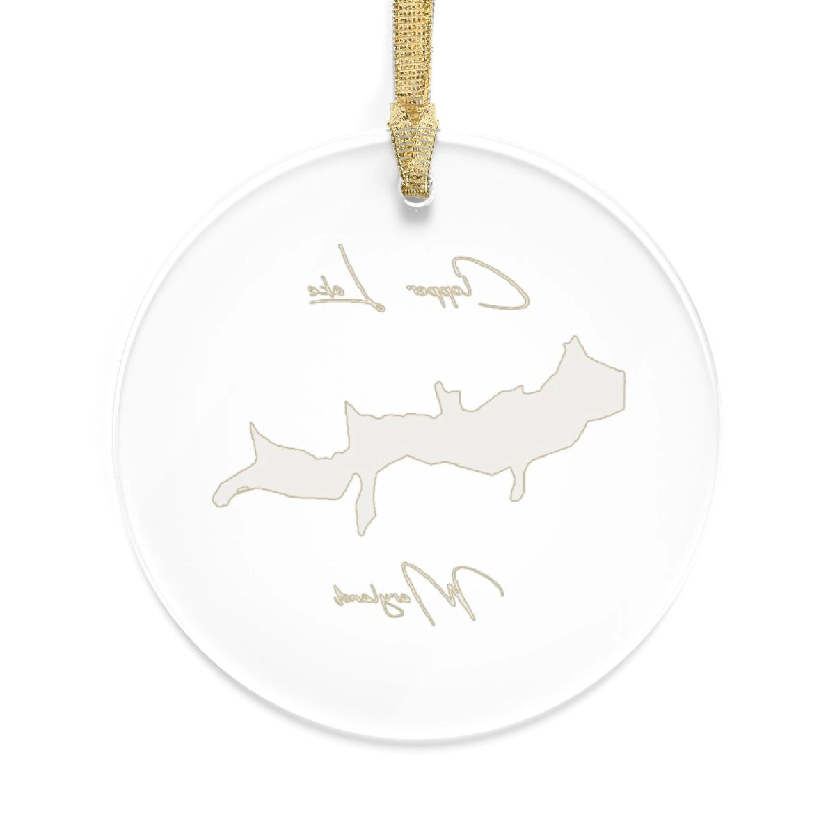 Maryland Clopper Lake Tree Ornament other position view from back round.webp
