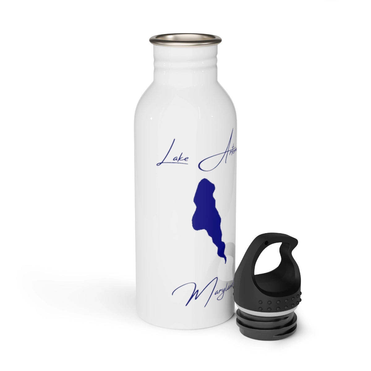 Maryland Lake Artemesia Water bottle other position view from open white.webp