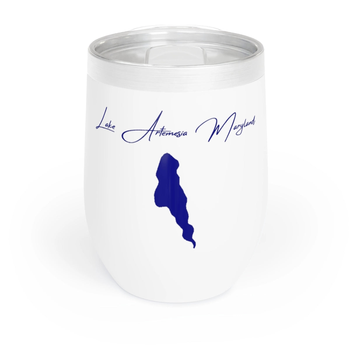 Maryland Lake Artemesia Wine Tumbler front position view from front white.webp