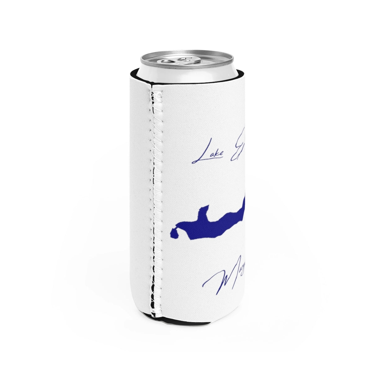 Maryland Lake Elkhorn Slim Can Koozie all position view from right white.webp