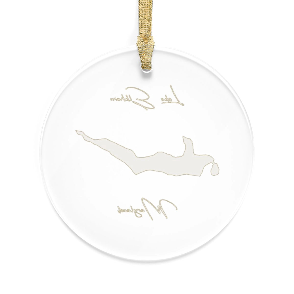 Maryland Lake Elkhorn Tree Ornament other position view from back round.webp