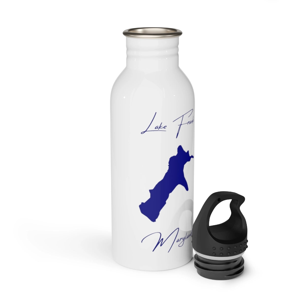 Maryland Lake Frank Water bottle other position view from open white.webp