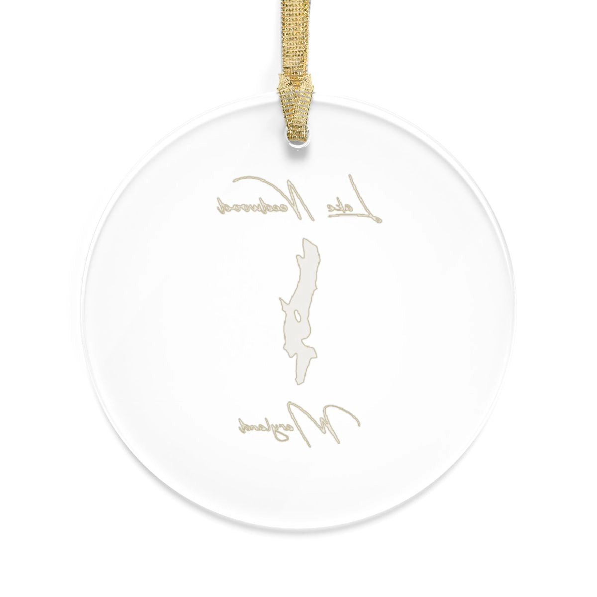 Maryland Lake Needwood Tree Ornament other position view from back round.webp