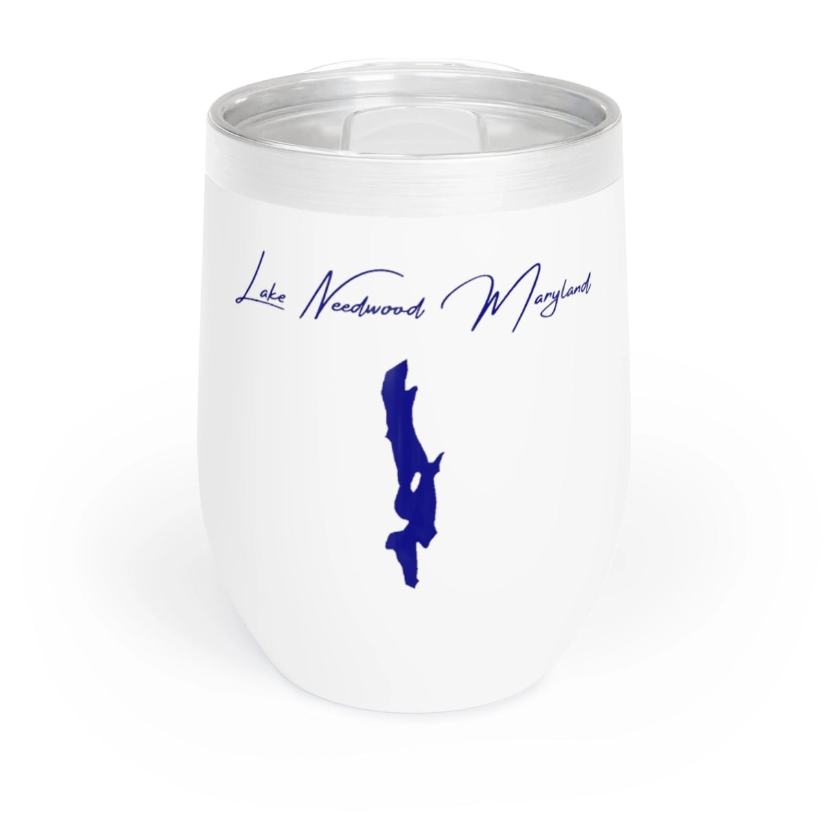 Maryland Lake Needwood Wine Tumbler front position view from front white.webp