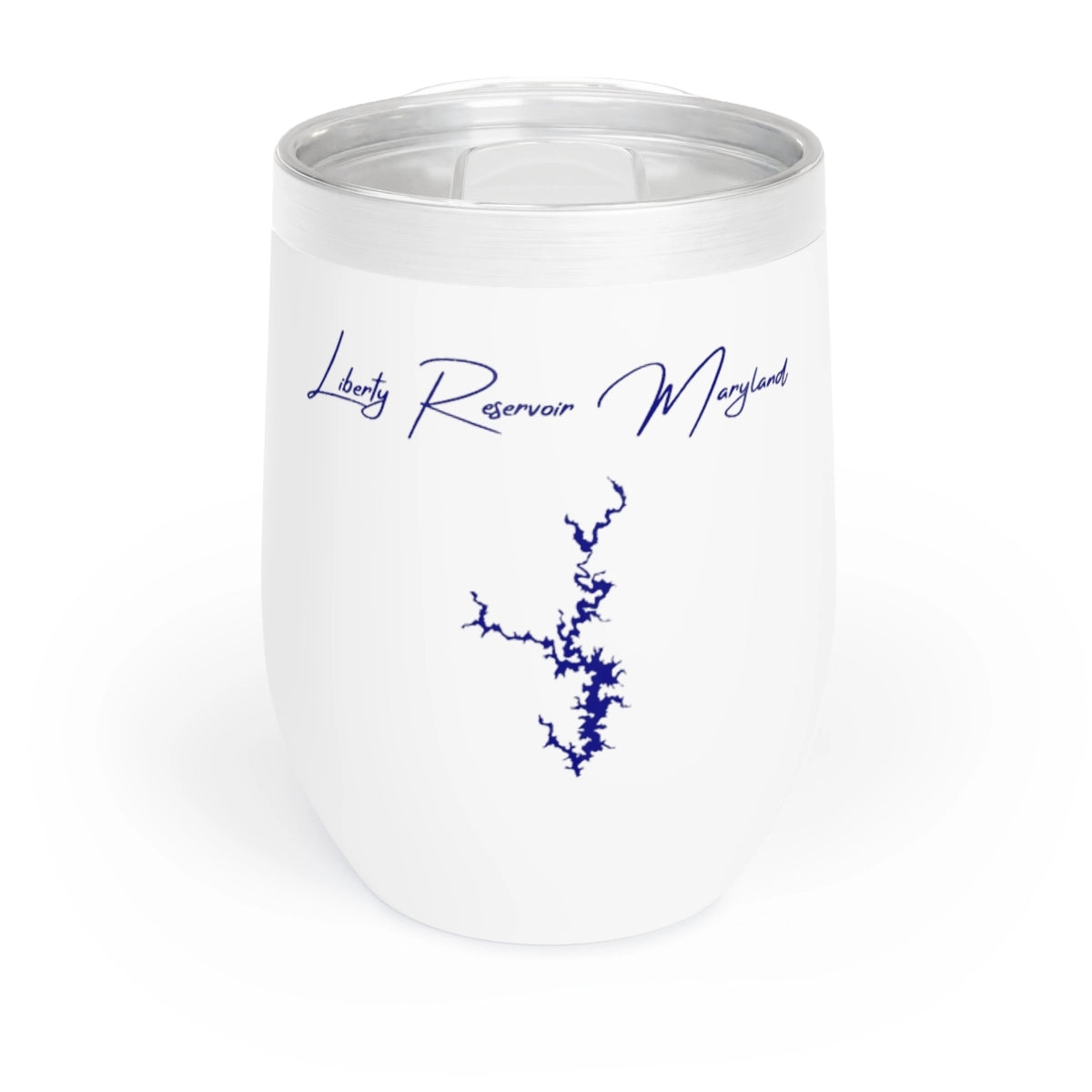Maryland Liberty Reservoir Wine Tumbler front position view from front white.webp