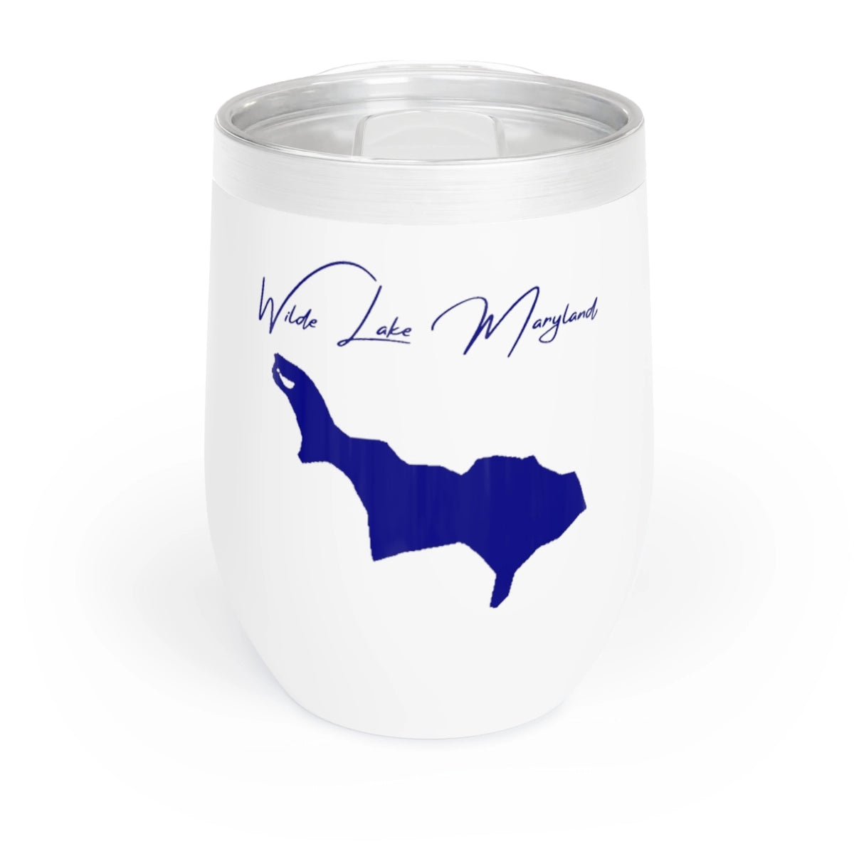 Maryland Wilde Lake Wine Tumbler front position view from front white.webp