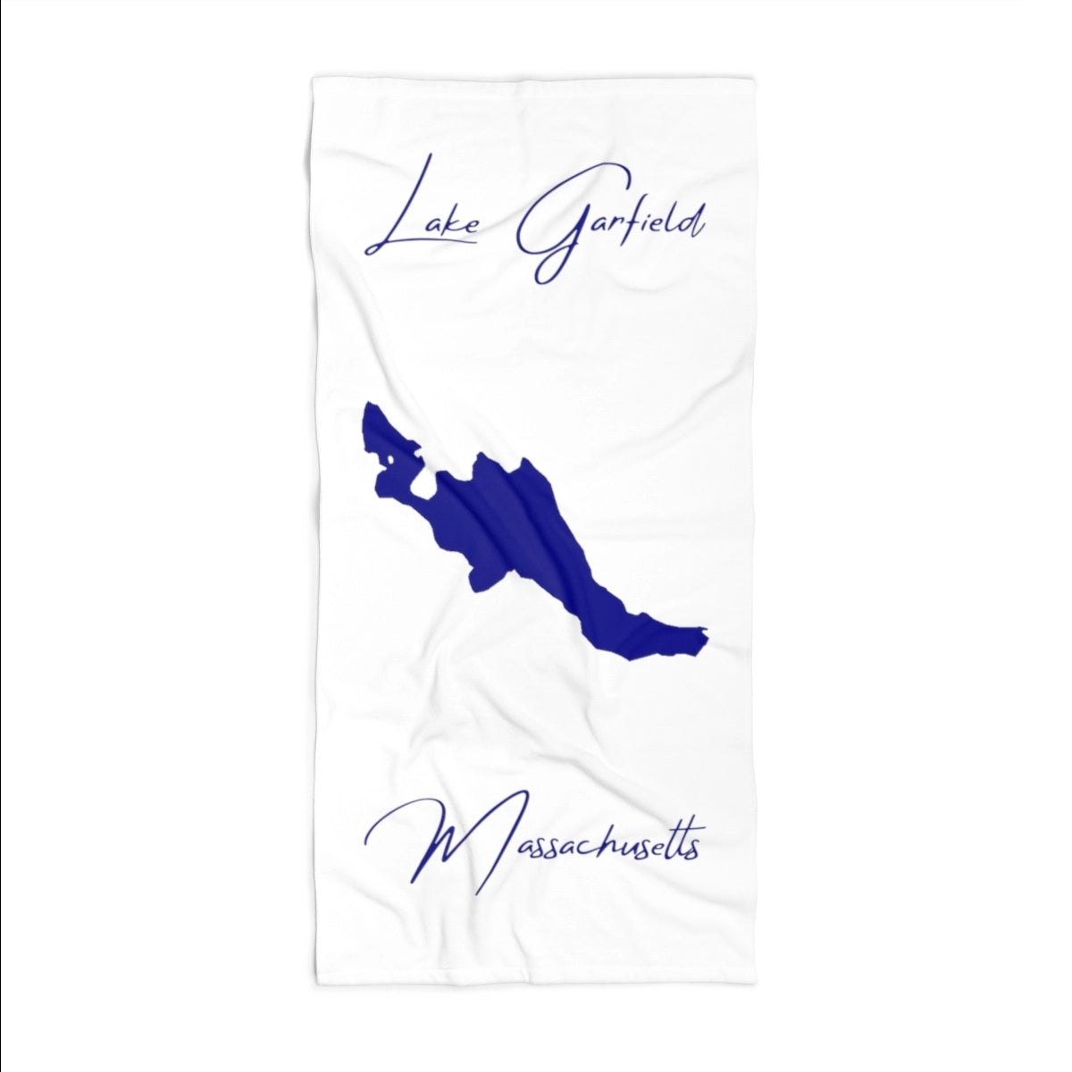 Massachusetts Lake Garfield Beach Towel front position view from front 36 x 72.webp