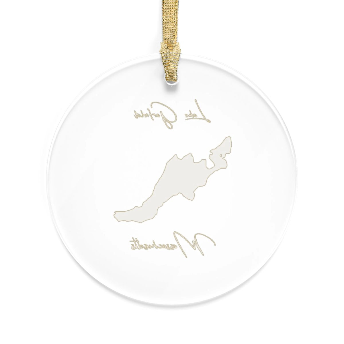 Massachusetts Lake Garfield Tree Ornament other position view from back round.webp