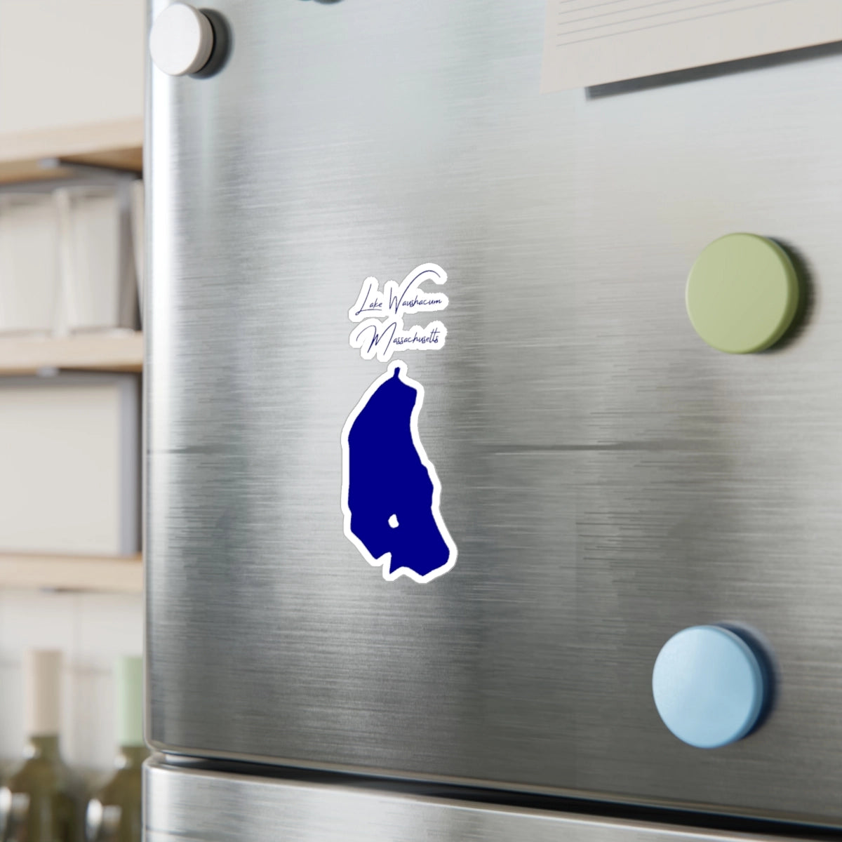 Massachusetts Lake Waushacum Vinyl Decal other position view from context-2 4 x 6.webp