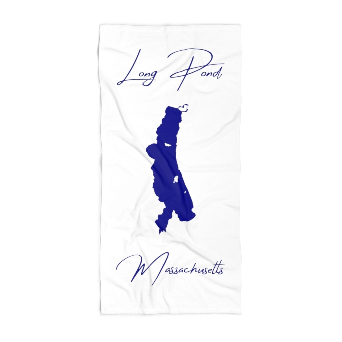 Massachusetts Long Pond Beach Towel front position view from front 36 x 72.webp
