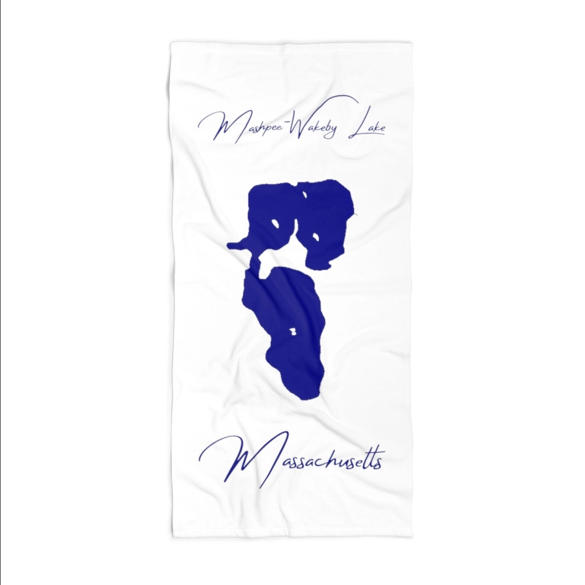 Massachusetts Mashpee-Wakeby Lake Beach Towel front position view from front 36 x 72.webp