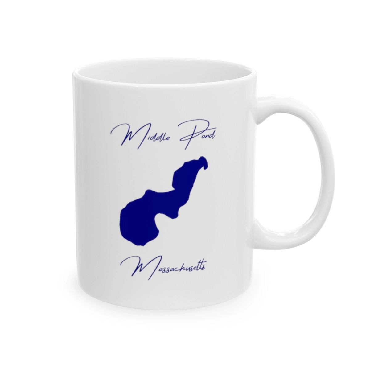 Massachusetts Middle Pond Ceramic Mug other position view from right 11oz.webp