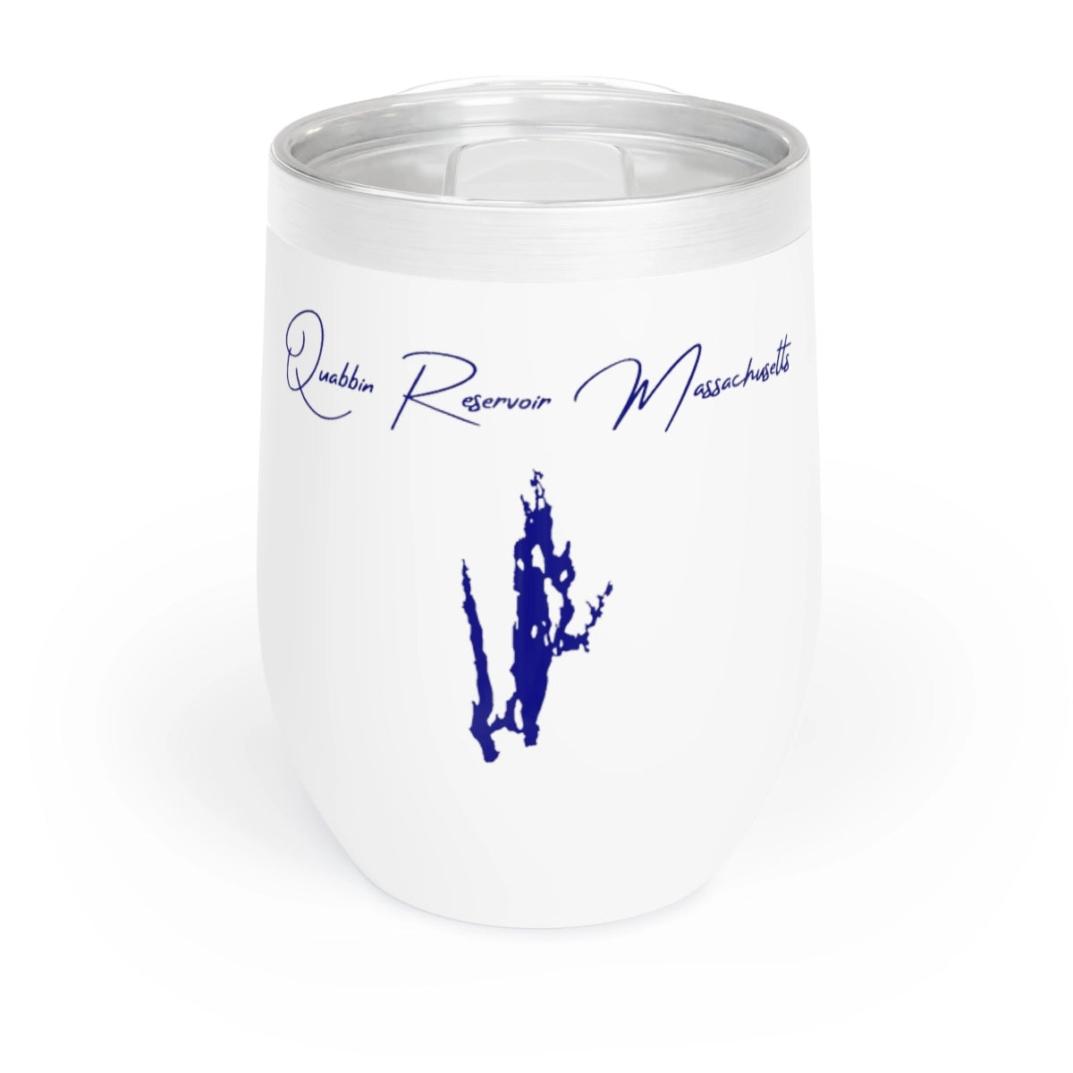 Massachusetts Quabbin Reservoir Wine Tumbler front position view from front white.webp