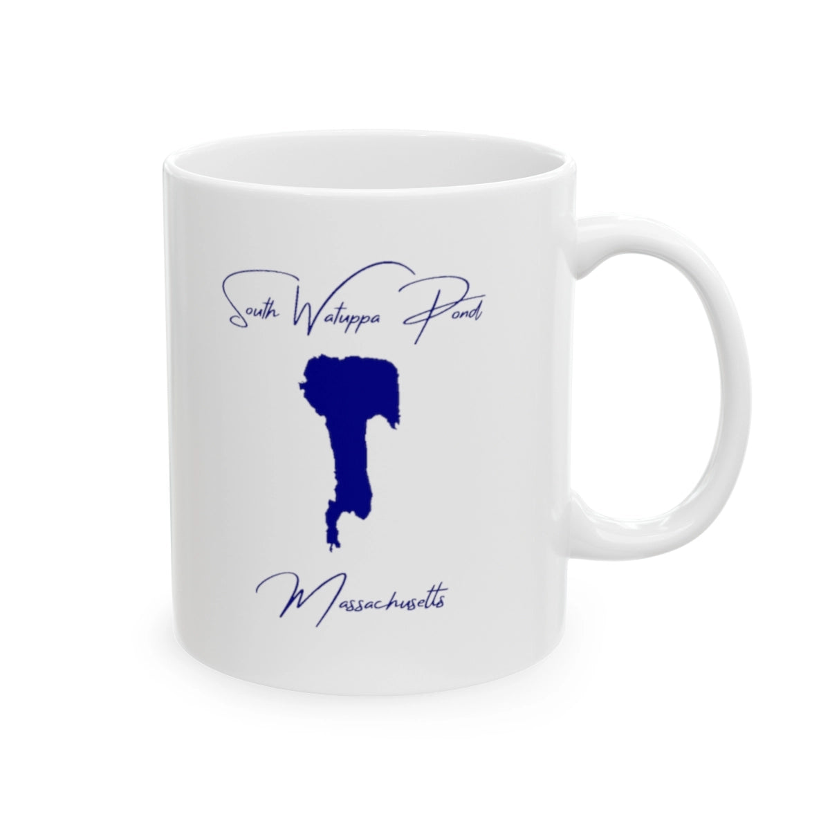 Massachusetts South Watuppa Pond Ceramic Mug other position view from right 11oz.webp