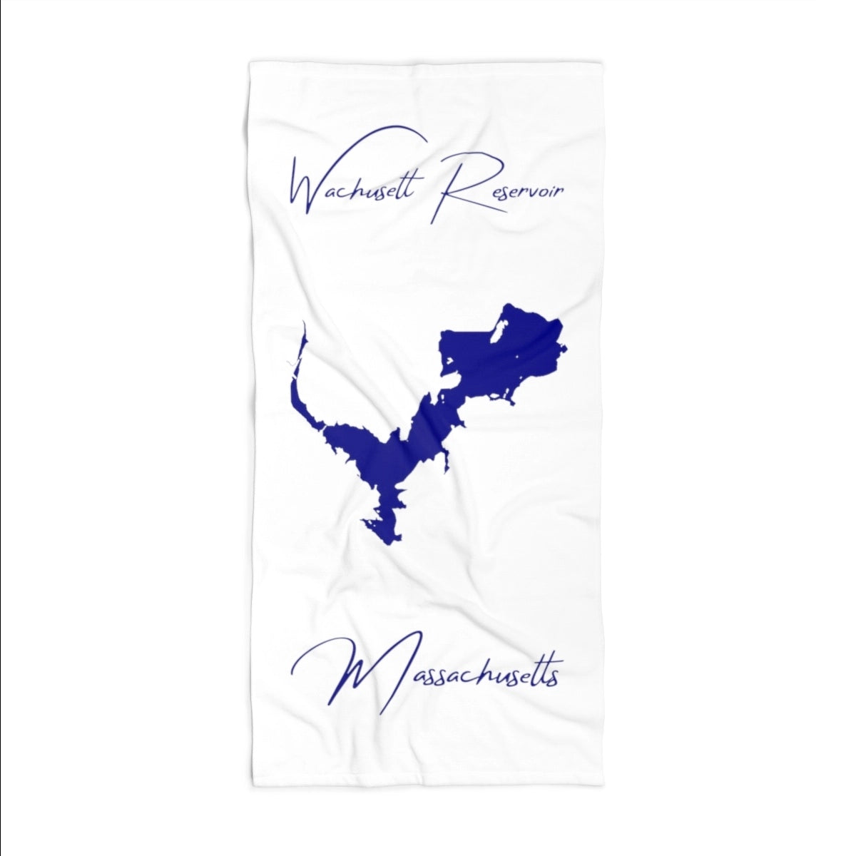 Massachusetts Wachusett Reservoir Beach Towel front position view from front 36 x 72.webp