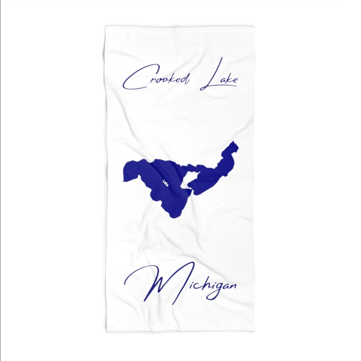 Michigan Crooked Lake Beach Towel front position view from front 36 x 72.webp