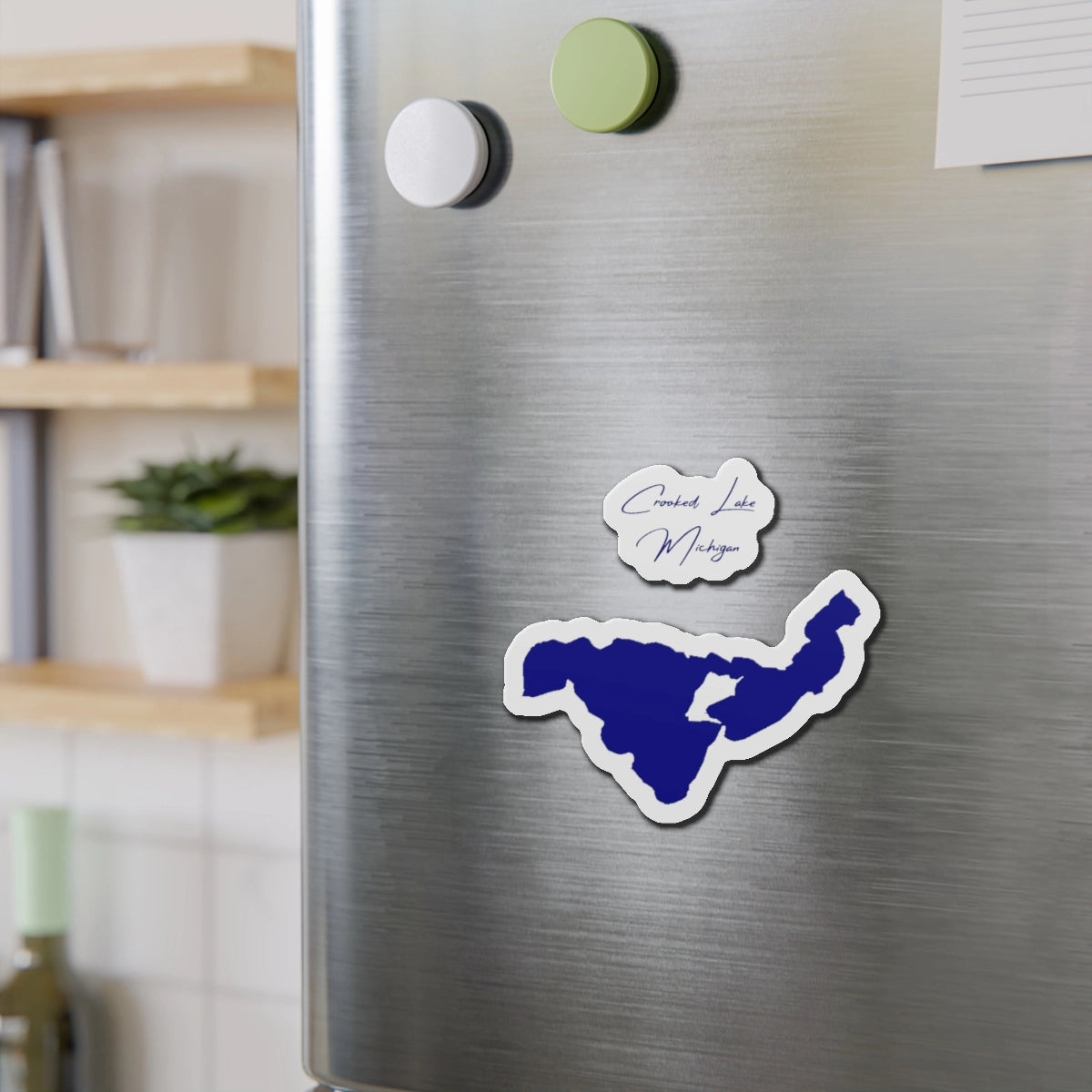 Michigan Crooked Lake Die Cut Magnet front position view from context-2 4 x 4.webp