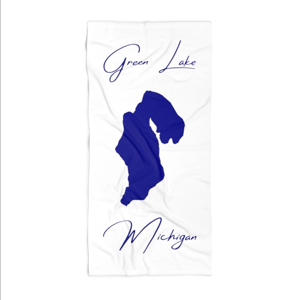Michigan Green Lake Beach Towel front position view from front 36 x 72.webp