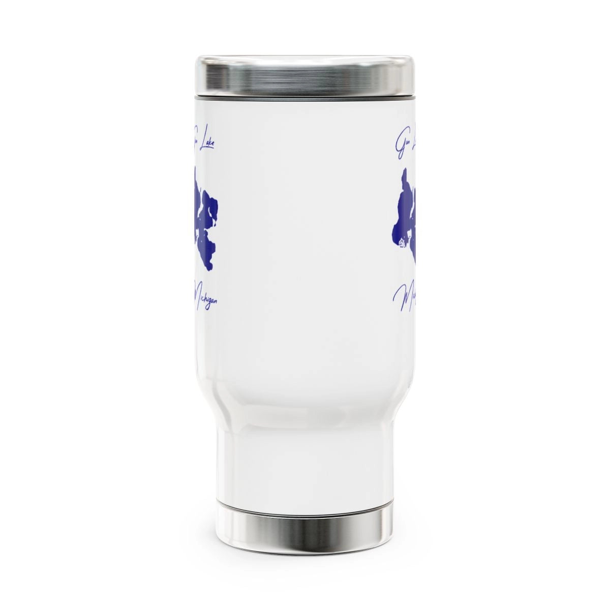 Michigan Gun Lake Travel Mug other position view from front 14oz.webp